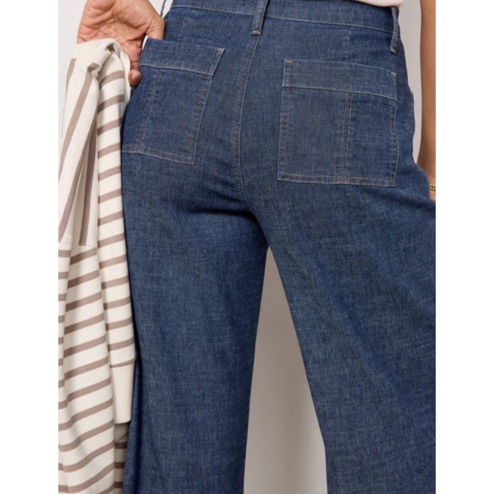 EVEREVE Joelle Wide Leg Hemp Cotton Stretch Pants SIZE 25 Stargazer - Picture 3 of 10